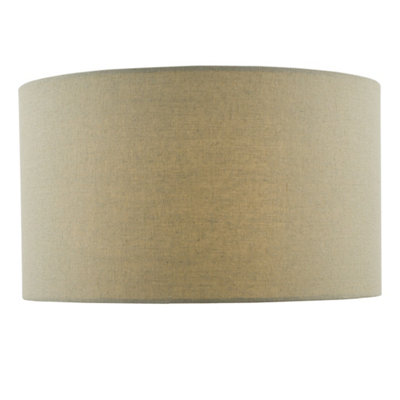 DAR Edmond Grey Faux Silk Drum Shade 35Cm from B&Q