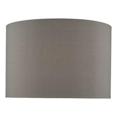 DAR Mubina Grey Faux Silk Drum Shade 30Cm from B&Q
