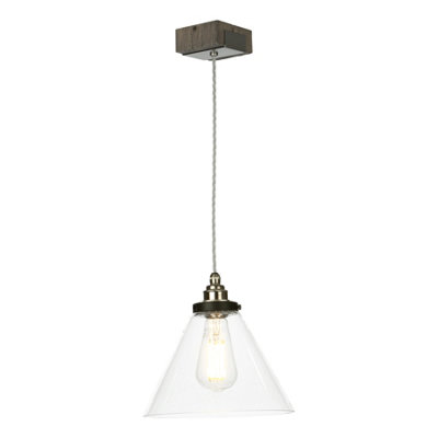 DAR Aspen Pendant Silver And Glass from B&Q