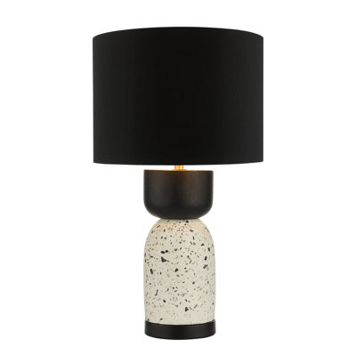 DAR Roja Table Lamp Terrazzo & Black With Shade from B&Q