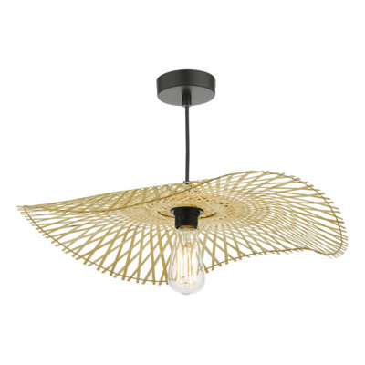 DAR Deja Easy Fit Pendant Natural Rattan from B&Q
