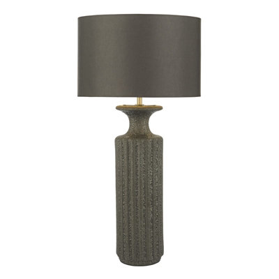 DAR Dugan Table Lamp Black Volcanic Glaze Base Only from B&Q