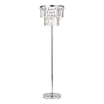 DAR Angel 6 Light Floor Lamp Crystal And Polished Chrome from B&Q