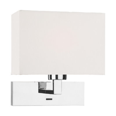 The Lighting Studio Modena Wall Light Polished Chrome With Shade from B&Q