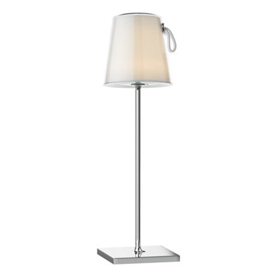 DAR Egor Rechargeable Table Lamp Polished Chrome And Colour Changing Led from B&Q