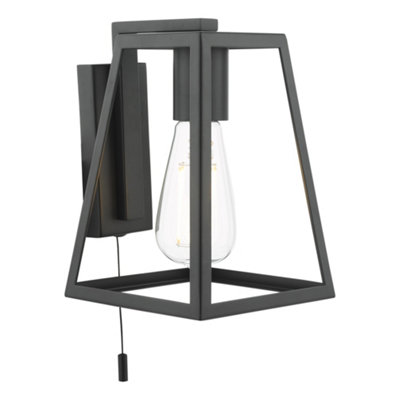 B&Q -  Claudia Wall Light In Matt Black Finish