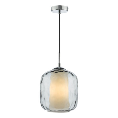 DAR Majella Pendant Polished Chrome And Smoked Glass from B&Q