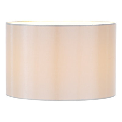 DAR Rheneas White Cotton Drum Shade 30Cm from B&Q