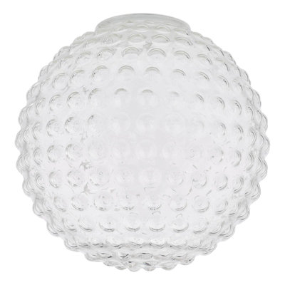 The Lighting Studio Hobnail Easy Fit Shade Clear Glass 25Cm from B&Q