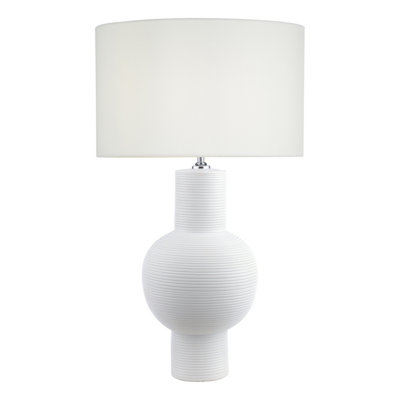 The Lighting Studio Kiara Table Lamp White With Shade from B&Q