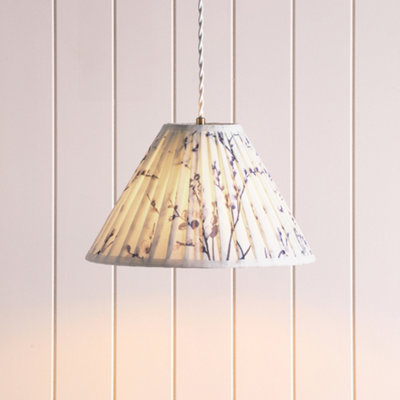 Laura Ashley Blue Pussy Willow Conical Lamp Shade (D)30Cm from B&Q