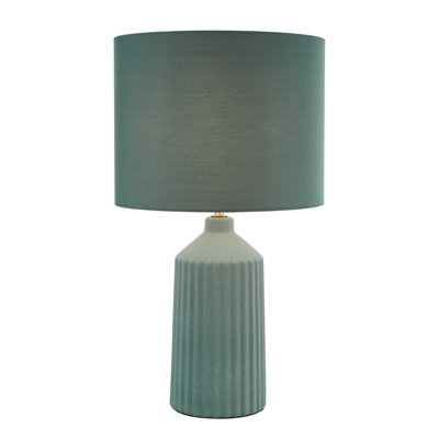 DAR Chloris Large Table Lamp Green With Shade from B&Q