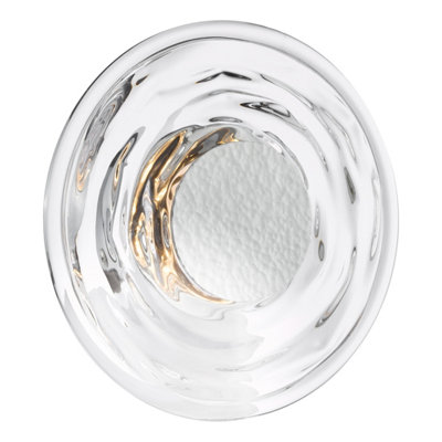 DAR Dewey Wall Light Textured Glass And Polished Chrome Led from B&Q