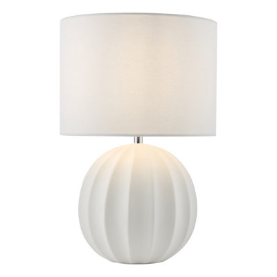 DAR Mavis Ceramic Table Lamp Cream With Shade from B&Q