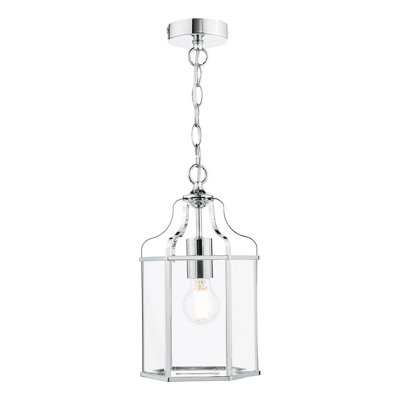 B&Q -  Aled Pendant Polished Chrome And Glass