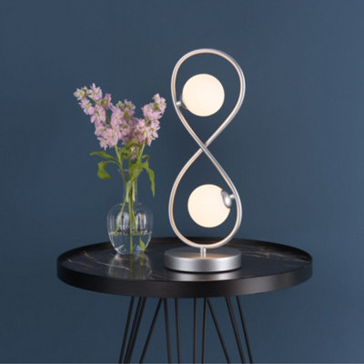 Pagazzi Light/Silver Lena 2 Matte Table Lamp - Image 2
