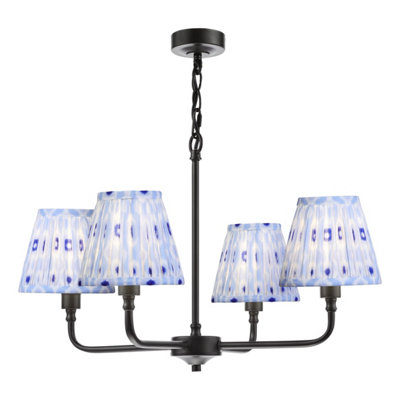 The Lighting Studio Padme 4 Light Pendant Matt Black With Shade from B&Q