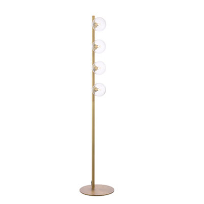 Pagazzi Lighting Pagazzi Ophelia 4-Light Warm Brass Floor Lamp from B&Q