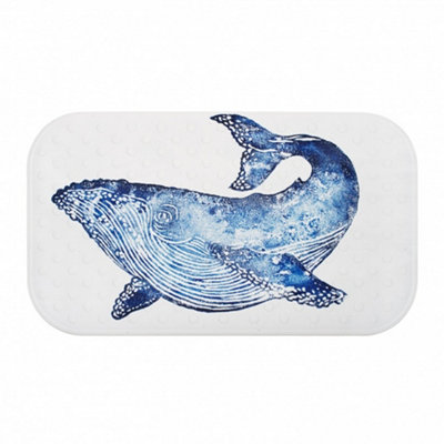 Blisshome Creatures Bathmat Whale Blue from B&Q