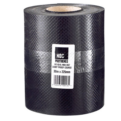 Damplas Black 500 Micron Damp Proof Course(L)30M (W)225mm from B&Q