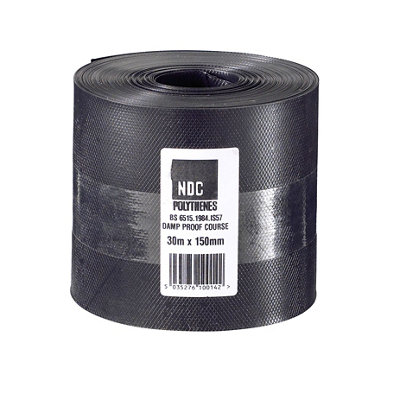 Damplas Black 500 Micron Damp Proof Course(L)30M (W)150mm from B&Q