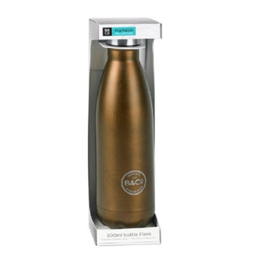 Summit B&co Hamelin 500Ml Bottle Flask Metallic Gold