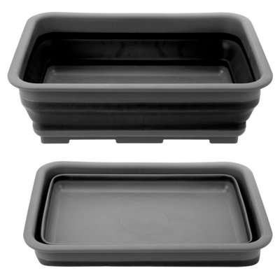 Pop Collapsible Black Basin Wash Bowl- Summit from B&Q