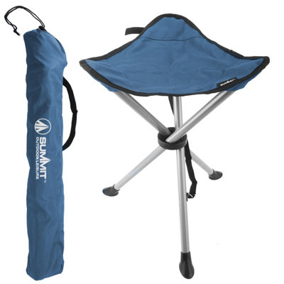 Indigo Blue Tripod Stool Outdoor Leisure from B&Q