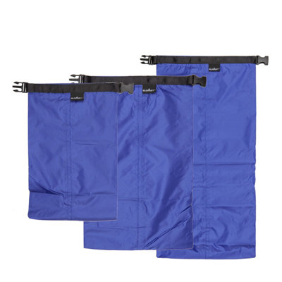 Dry Sacks Lightweight For FoodAnd Clothes Pack Of 3 2L 4L 8L Royal from B&Q