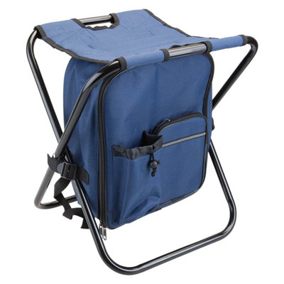Rucksack Cooler Stool 20 Litres Max Load 110Kg 36Cm X 33Cm X 44Cm Blue X 1 from B&Q
