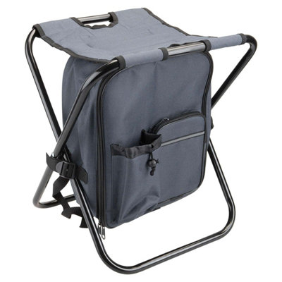 Rucksack Cooler Stool 20 Litres Max Load 110Kg Grey from B&Q