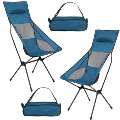  - Pack Away Outdoor Portable Camping Chair With Carry Bag (Blue) Of