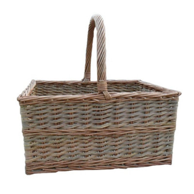 B&Q -  S025/home Wicker Triple Weave Butchers Shopping Basket