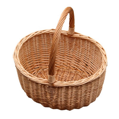 Red Hamper S003/home Wicker Jumbo Buff Hollander Shopping Basket from B&Q