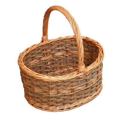 Hamper S061/Home Wicker Yorkshire Oval Shopping Basket Red