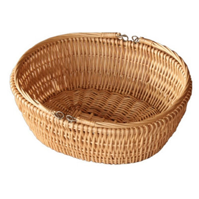 Hamper S060/Home Wicker Oval Market Shopping Basket Red