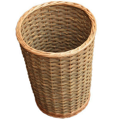 Red Hamper Unisex Brown Round Hallway Umbrella Walking Stick Wicker Basket In Size 34 - Image 2