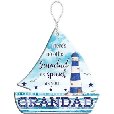 Me To You Grandad Heartfelts Boat Shaped Hanging Plaque from B&Q