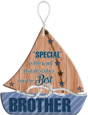 Brother Heartfelts Boat Shaped Hanging Plaque from B&Q