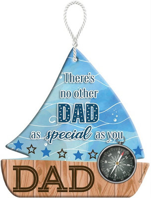 Special Dad Heartfelts Boat Shaped Hanging Plaque from B&Q