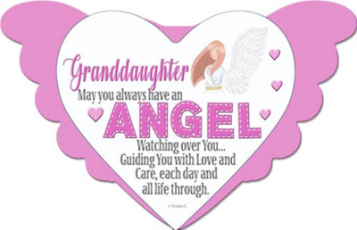 Granddaughter Angel Heart Design Plaque from B&Q