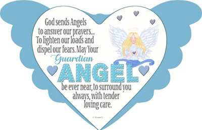 Religious Gurdian Angel Heart Design Plaque from B&Q