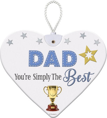  - Dad Heartfelts Hanging PlaqueGift Birthday Father's Day Any Time