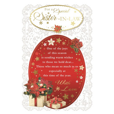 For A Special Sister In Law Nice Verse Foil Finished Christmas Card from B&Q