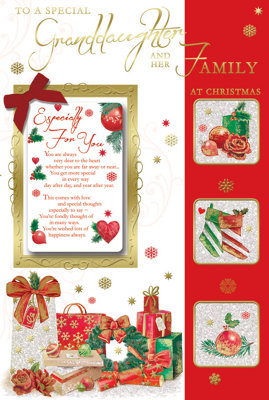  - To A Special Granddaughter And Her Family With Special Thoughts Christmas Card