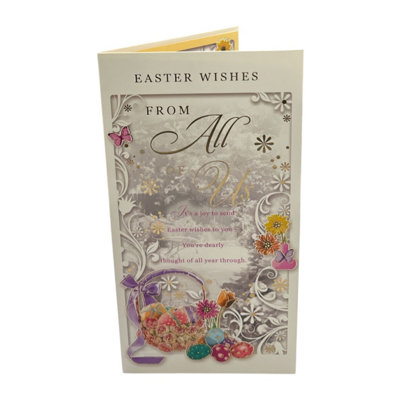 From All Of Us Basket Of Eggs Design Easter Card from B&Q
