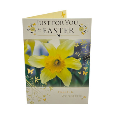 Just For You Photographic Daffodils Design Easter Card from B&Q