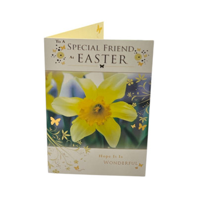 Special Friend Photographic Daffodils Design Easter Card from B&Q