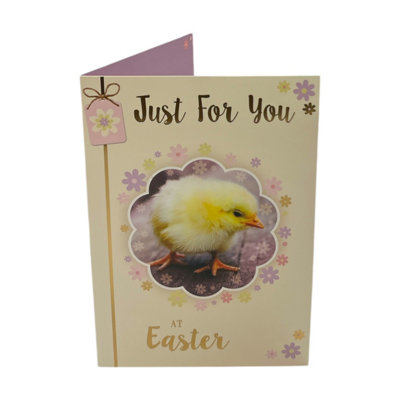 Just For You Cute Chick Design Happy Easter Greeting Card