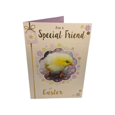 For A Special Friend Chick Design Happy Easter Card from B&Q